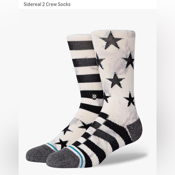 Stance Sidereal 2 Crew Socks grey Small - Picture 3 of 3